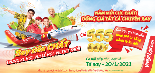 Năm mới cực chất! đồng giá tất cả chuyến bay