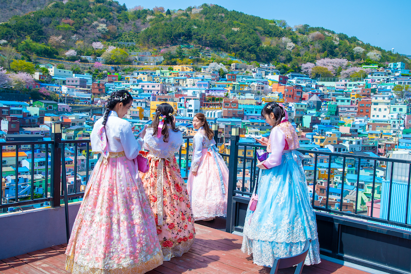 toàn cảnh ngôi làng văn hóa GamCheon Busan