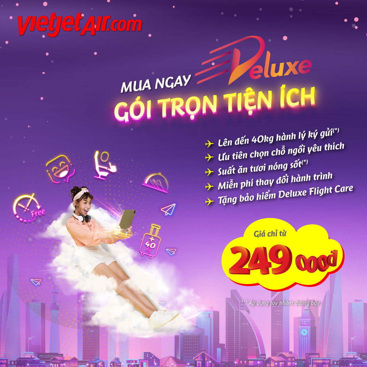 vé máy bay Deluxe Vietjet
