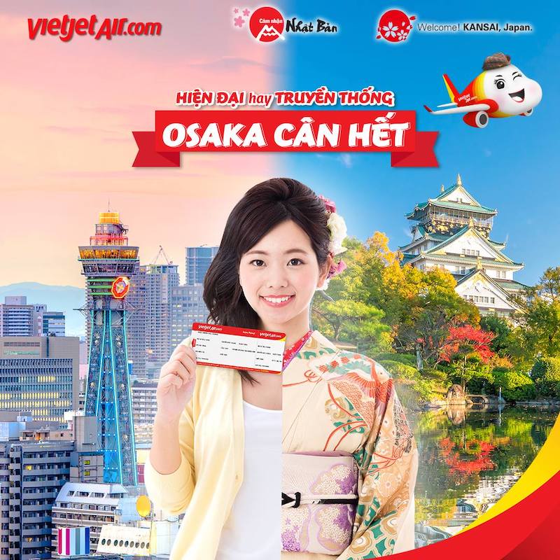vé máy bay TP.HCM đi Osaka Vietjet