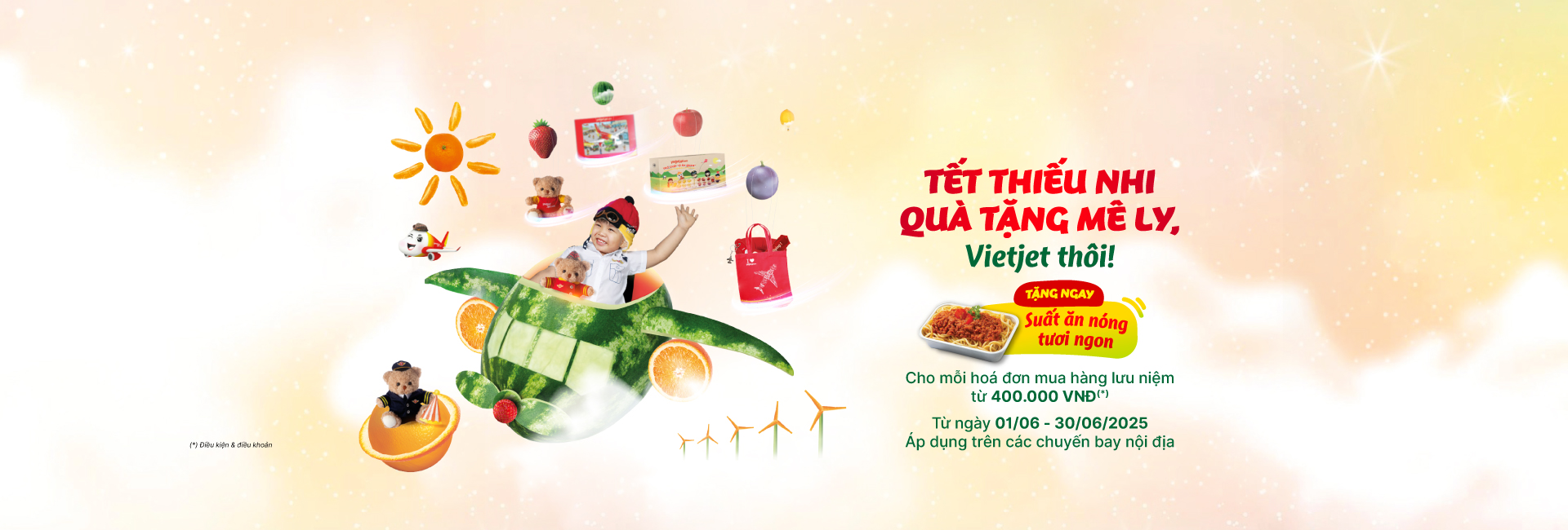 TẾT THIẾU NHI QUÀ TẶNG MÊ LY, VIETJET THÔI!