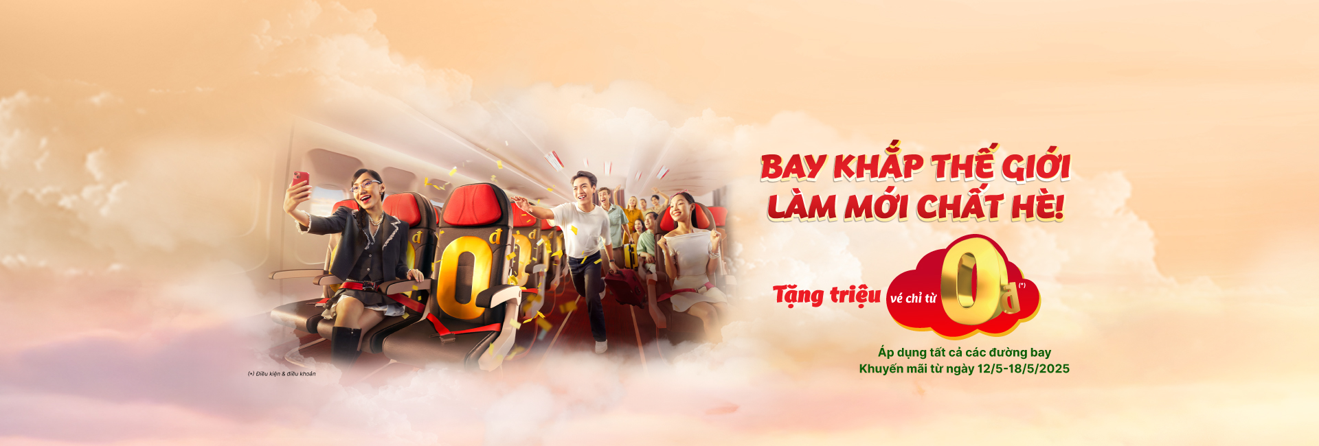 Bay khắp thế giới làm mới chất hè! Tặng 1 triệu vé chỉ từ 0 đồng