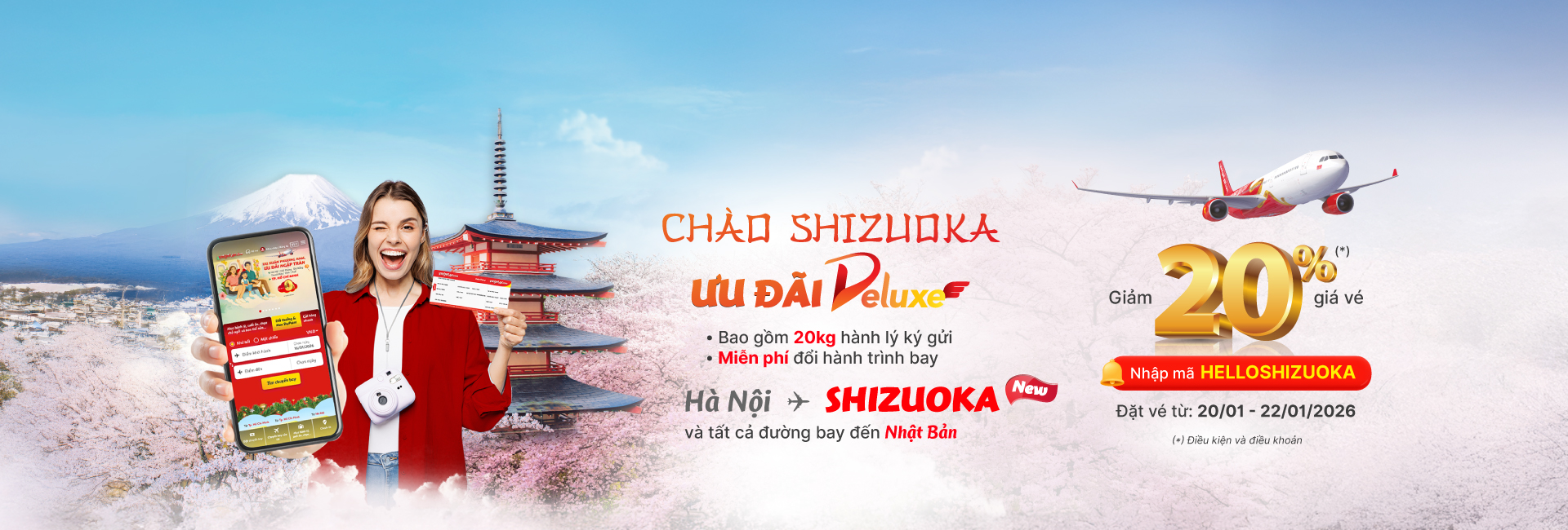 Chào Shizuoka Ưu đãi Deluxe - Trọn vẹn trải nghiệm