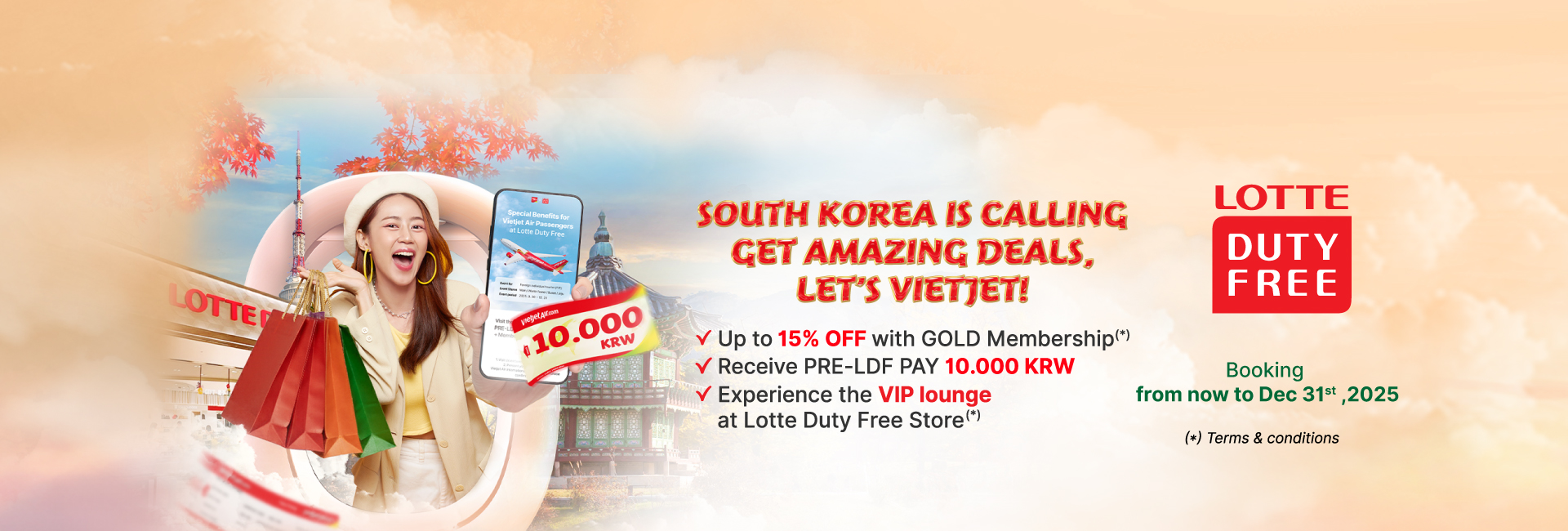 South Korea is calling, get amazing deals, let's Vietjet!