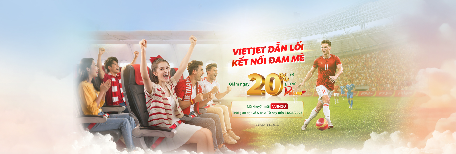 Chào hè - Khuyến mãi 20% hạng vé Deluxe - SkyBoss - Business đến 31/08/2026