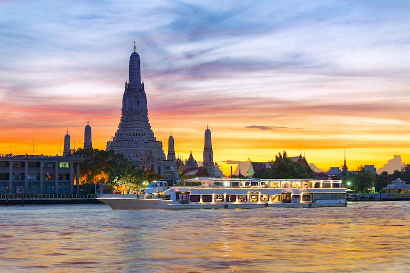 đi thuyền trên Chao Phraya