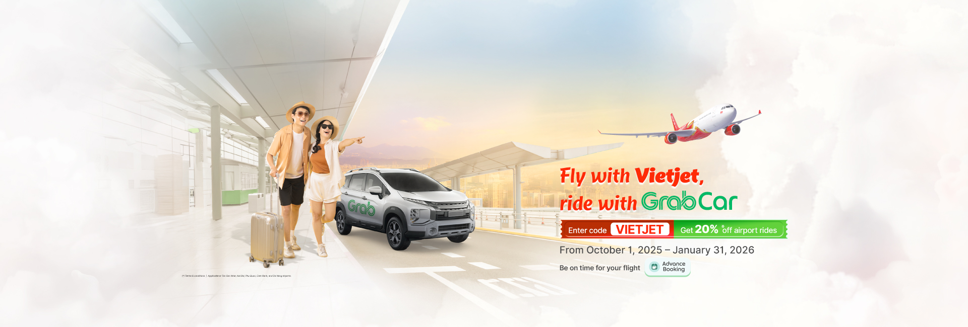 Vietnam is calling Fly Vietjet, Grab your ride!