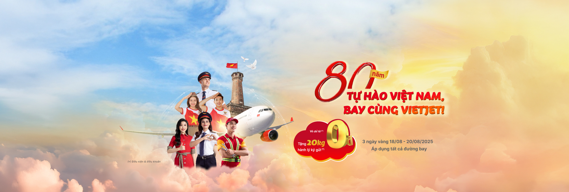 80 năm tự hào Việt Nam - Bay cùng Vietjet!