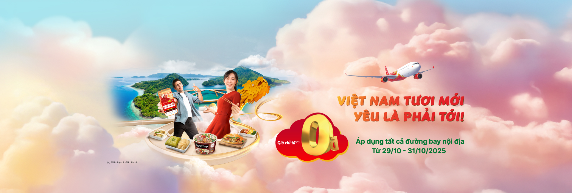 Việt Nam tươi mới, yêu là phải tới! Vé bay chỉ từ 0 đồng