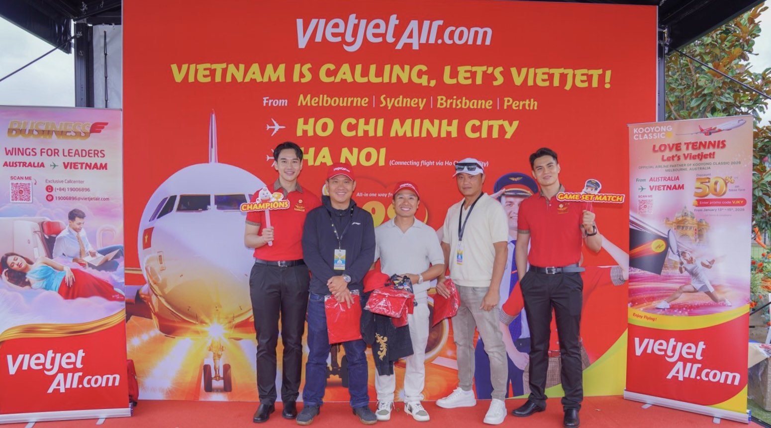 Vietjet tiếp sức Kooyong Classic 2026, lan tỏa đam mê quần vợt khắp toàn cầu