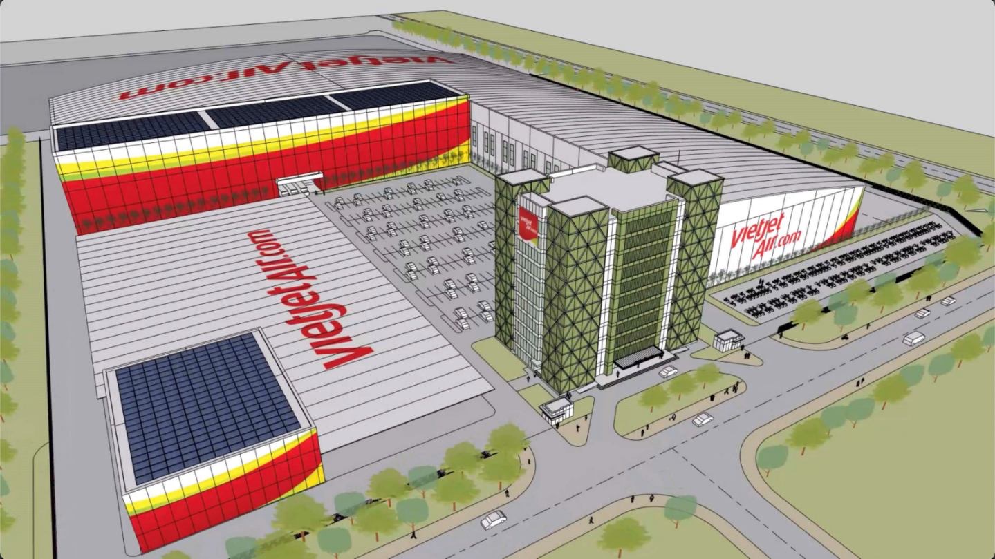 Vietjet tops out international-standard hangar, operates first flight to Long Thanh International Airport