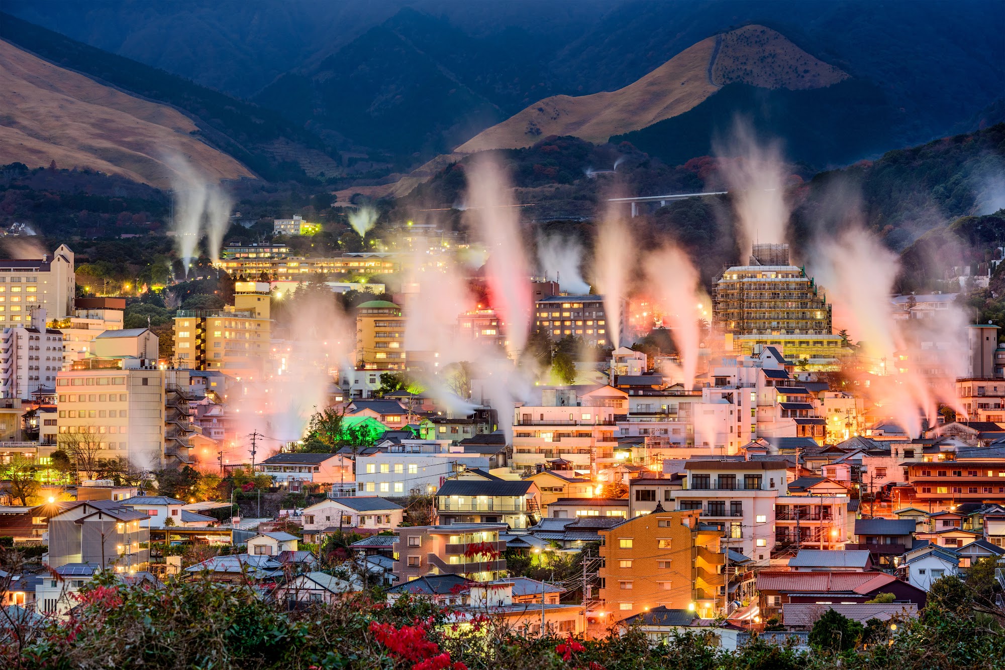 Experience authentic Japanese onsen bathing in Hakone or Beppu