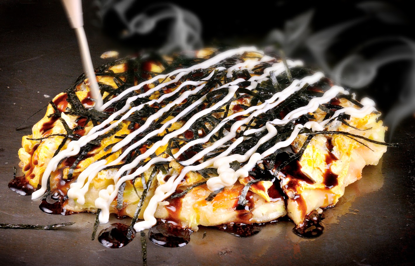 Ăn okonomiyaki chính gốc tại Hiroshima