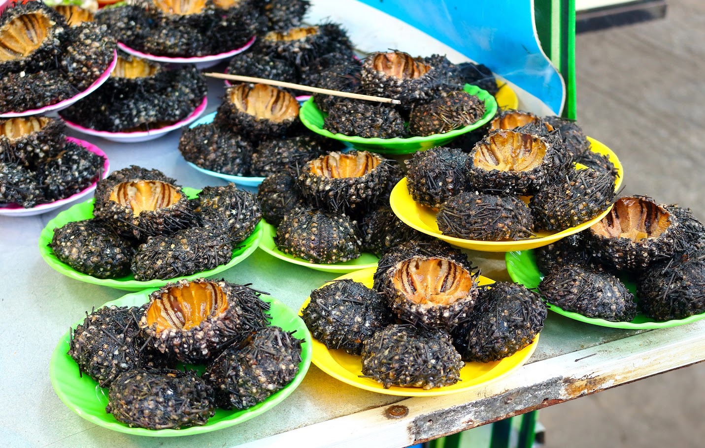 Phu Quoc Seafood: Grilled Sea Urchin with Scallion Oil, Herring Salad, Ham Ninh Crab