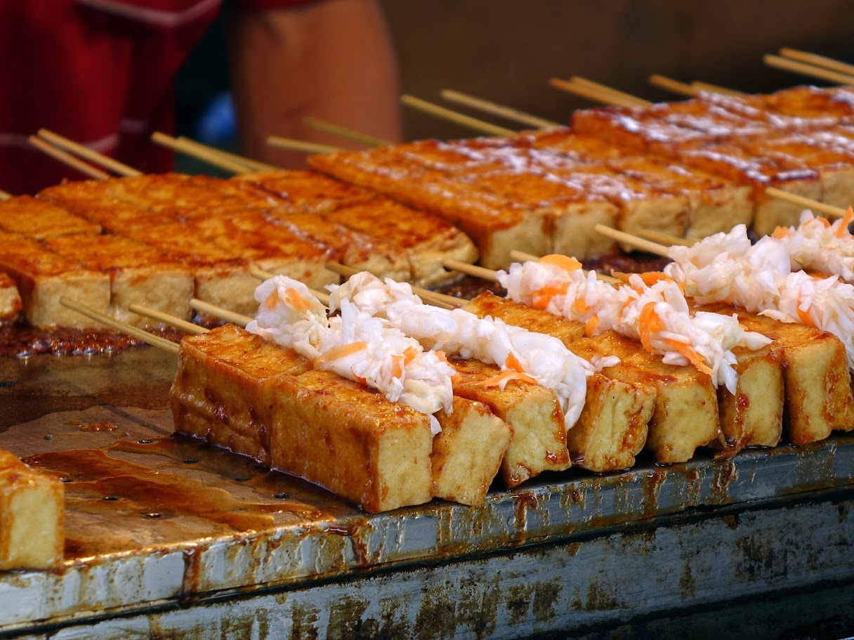 Stinky tofu at Shilin Night Market has a very unique flavor