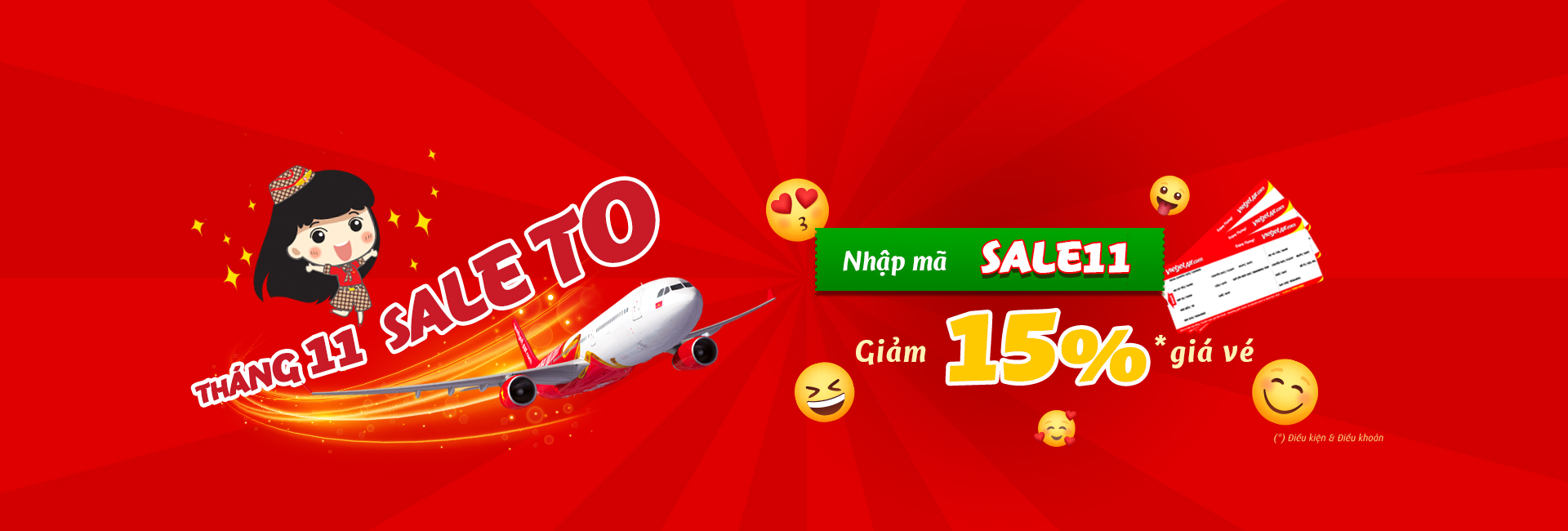 Tháng 11 sale to - Càng bay càng yêu!