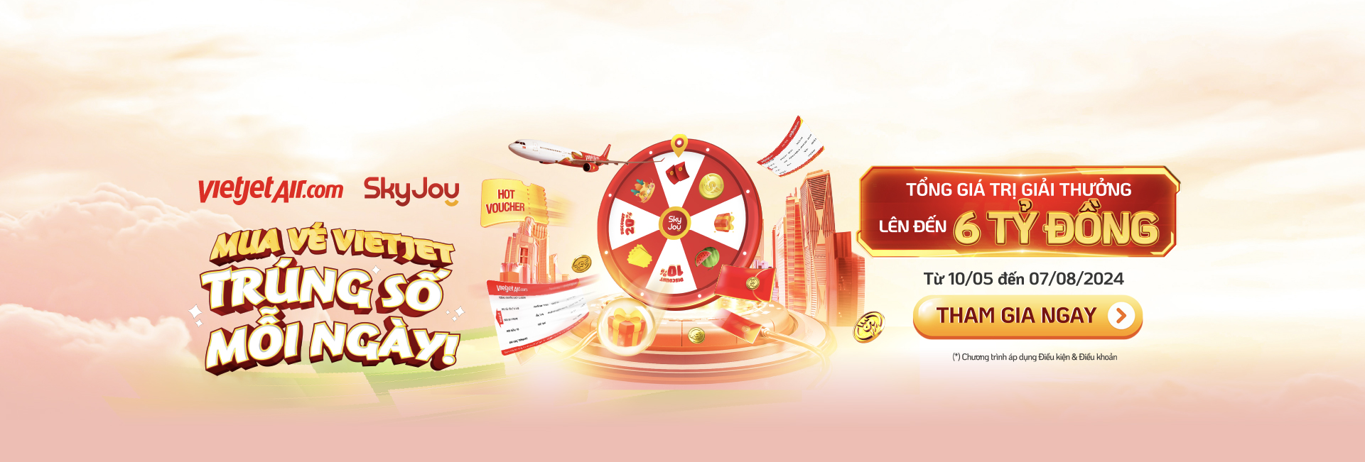 MUA VÉ VIETJET, TRÚNG SỐ MỖI NGÀY!