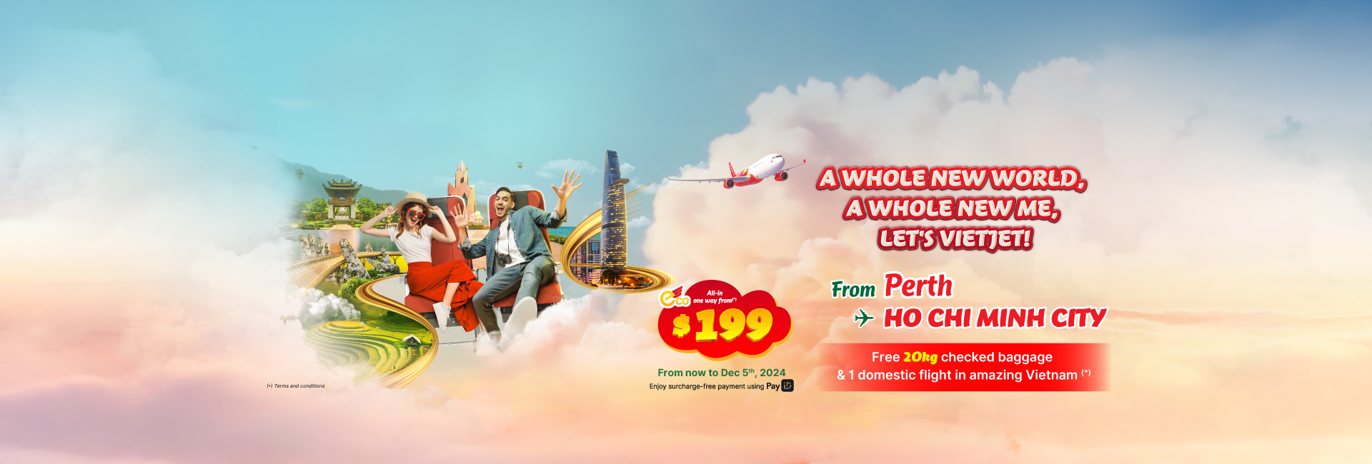 Super sales, Vietnam is calling. Let's Vietjet from Perth!