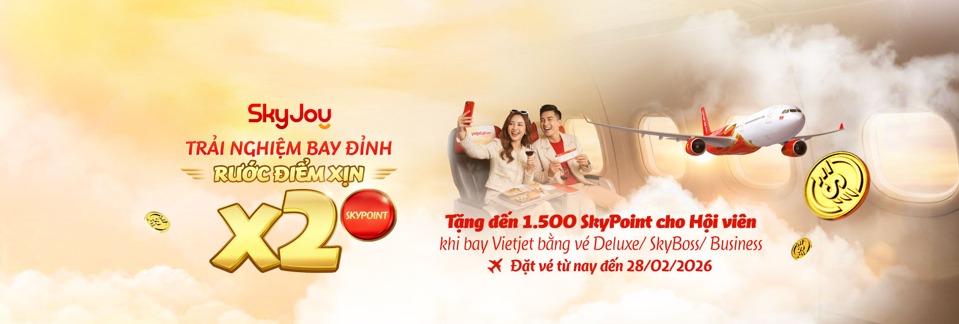 Đặc quyền nhân đôi điểm SkyJoy