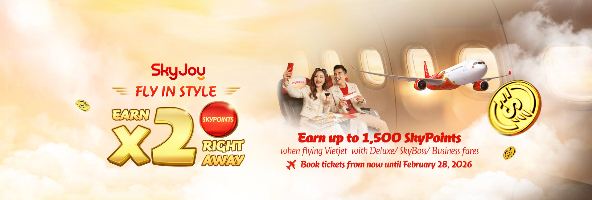 Earn double Skypoints