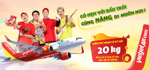 Khuyến mãi 20kg hành lý ký gửi