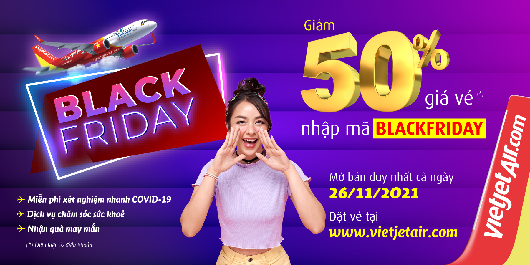 Ngày hội mua sắm Black Friday cùng Vietjet!