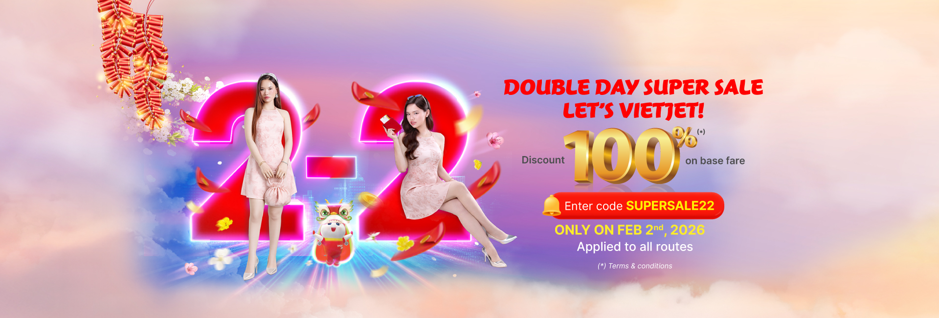 Double day super sale 2.2, let's Vietjet!