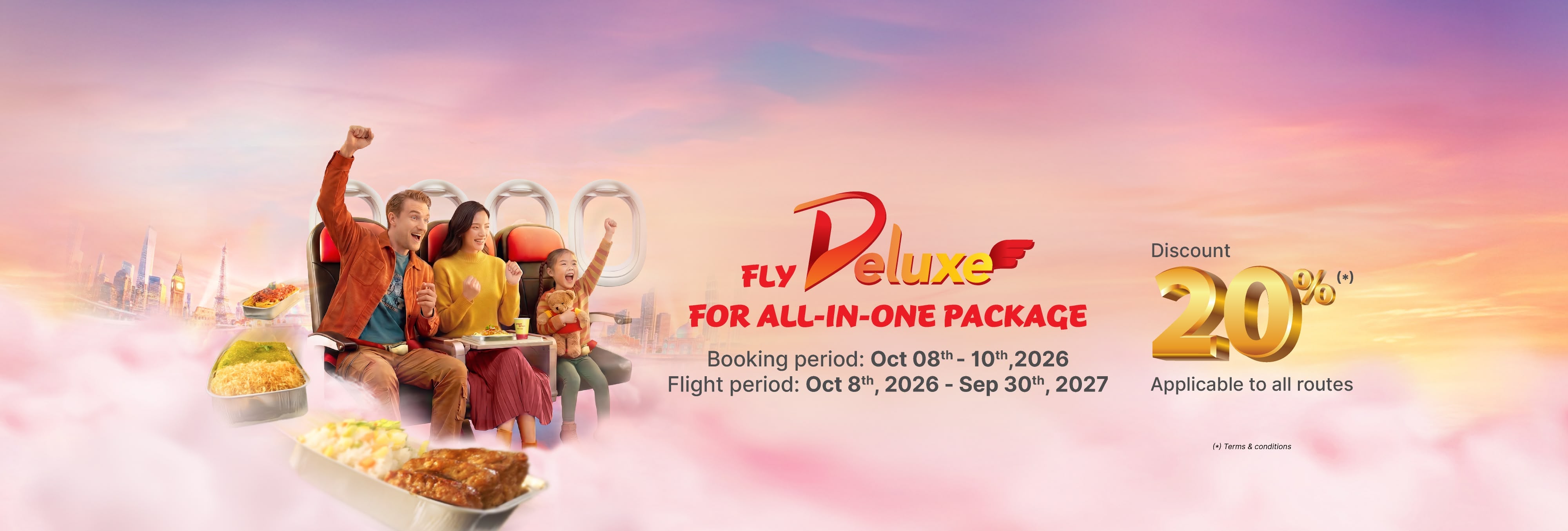 Double Day - Super Sale. Let's Vietjet! - Discount 20% Eco, Deluxe classes (October 8-10, 2026)