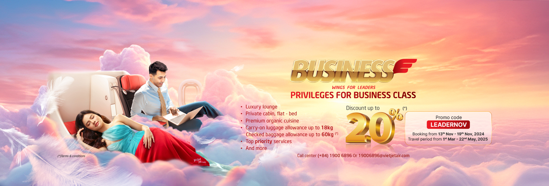 WINGS FOR LEADERS PRIVILEGES FOR BUSINESS CLASS