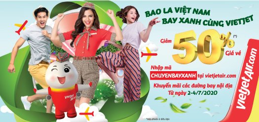 Bao La Việt Nam Bay Xanh Cùng Vietjet