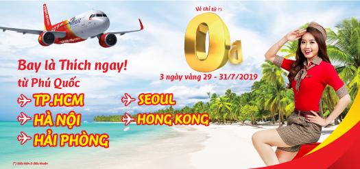 Chương Trình Khuyến Mãi Các Đường Bay Đi/Đến Phú Quốc