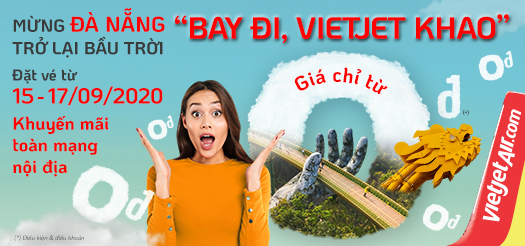 Mừng Đà Nẵng Trở Lại Bầu Trời Bay Đi, Vietjet Khao!