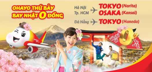 Ohayo thứ bảy, bay Nhật 0 đồng