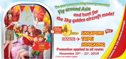 The year’s most exciting travel promotion! Fly around Asia and hunt for the 1kg golden aircraft model