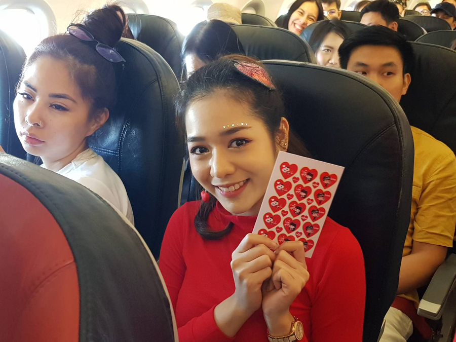 สายการบินไทยเวียตเจ็ท จัดเซอร์ไพรส์วาเลนไทน์ให้กับผู้โดยสารบนเที่ยวบิน