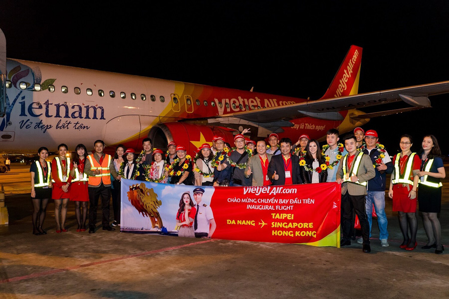 越捷航空正式開通台北至峴港新航線