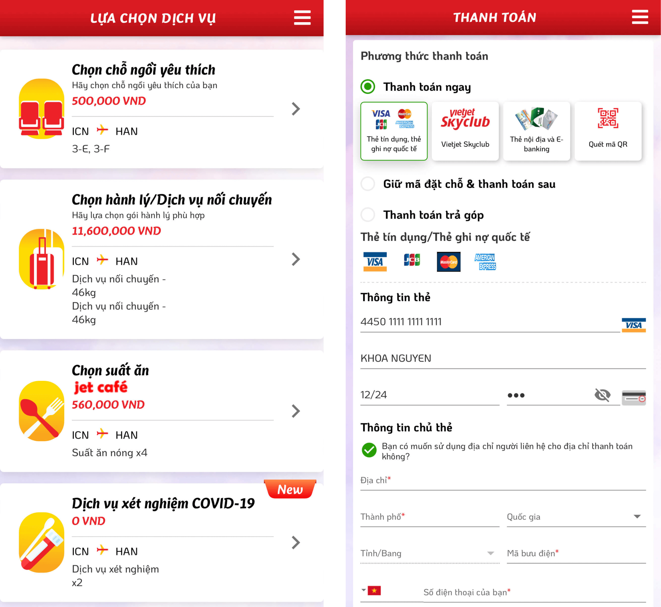 How to purchase connecting flight tickets to Vietnam in Korea