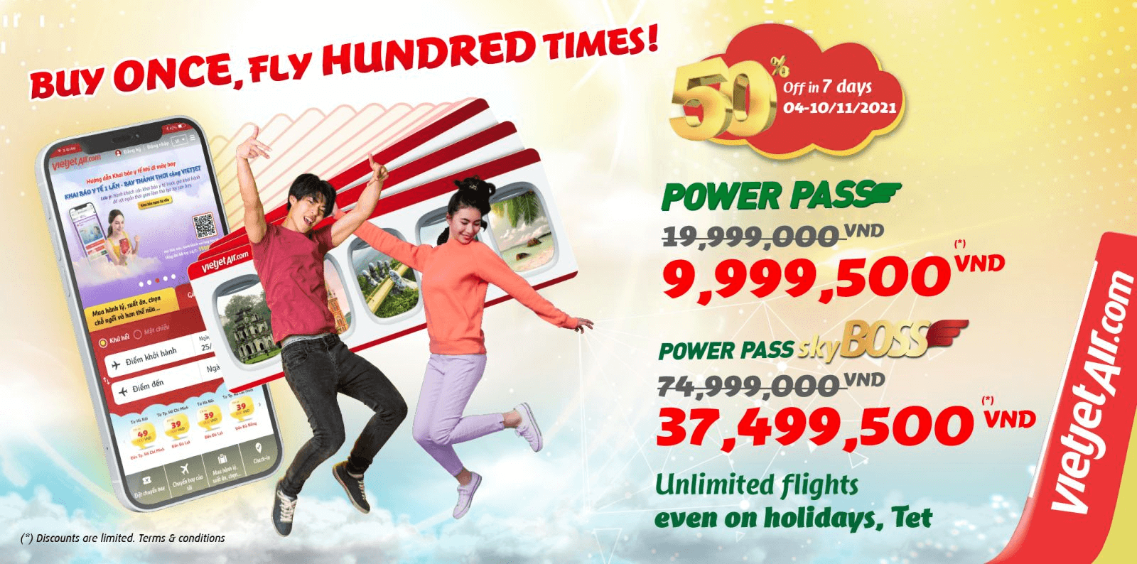 BUY ONCE, FLY HUNDRED TIMES!