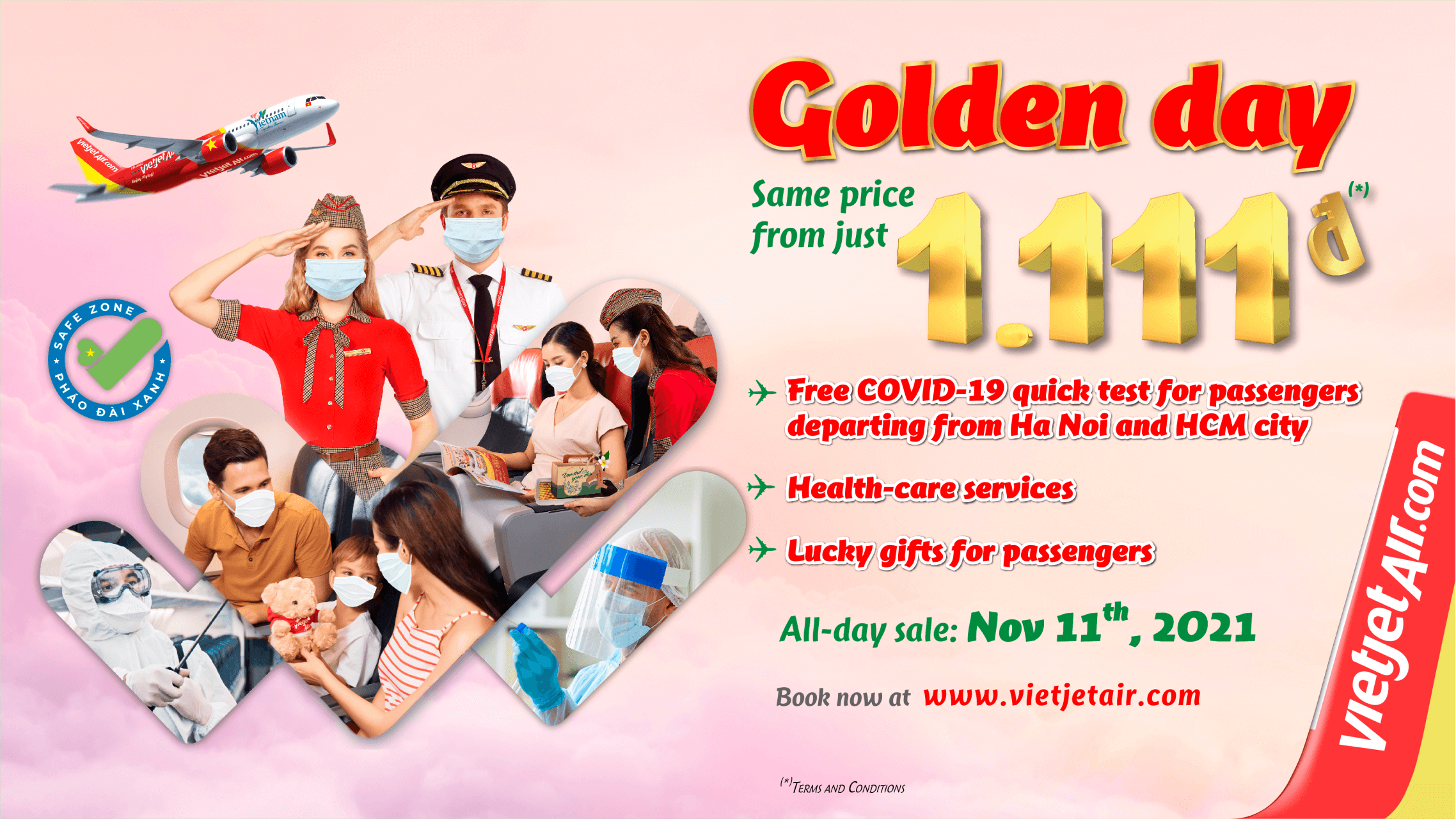 Golden day – Same price from just 1,111VND