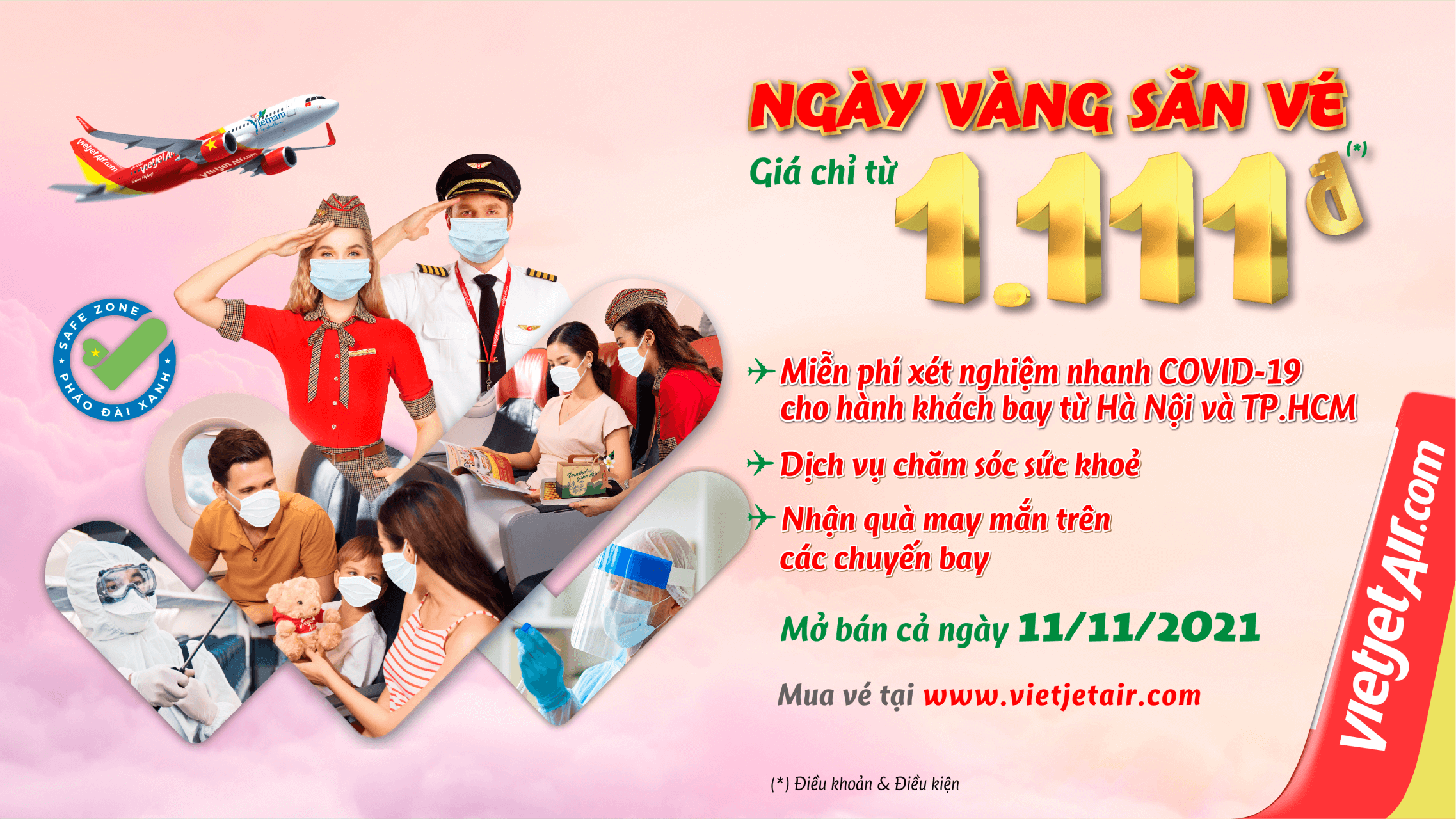 Thể lệ chương trình "Ngày vàng săn vé - Giá vé chỉ từ 1.111 đồng"