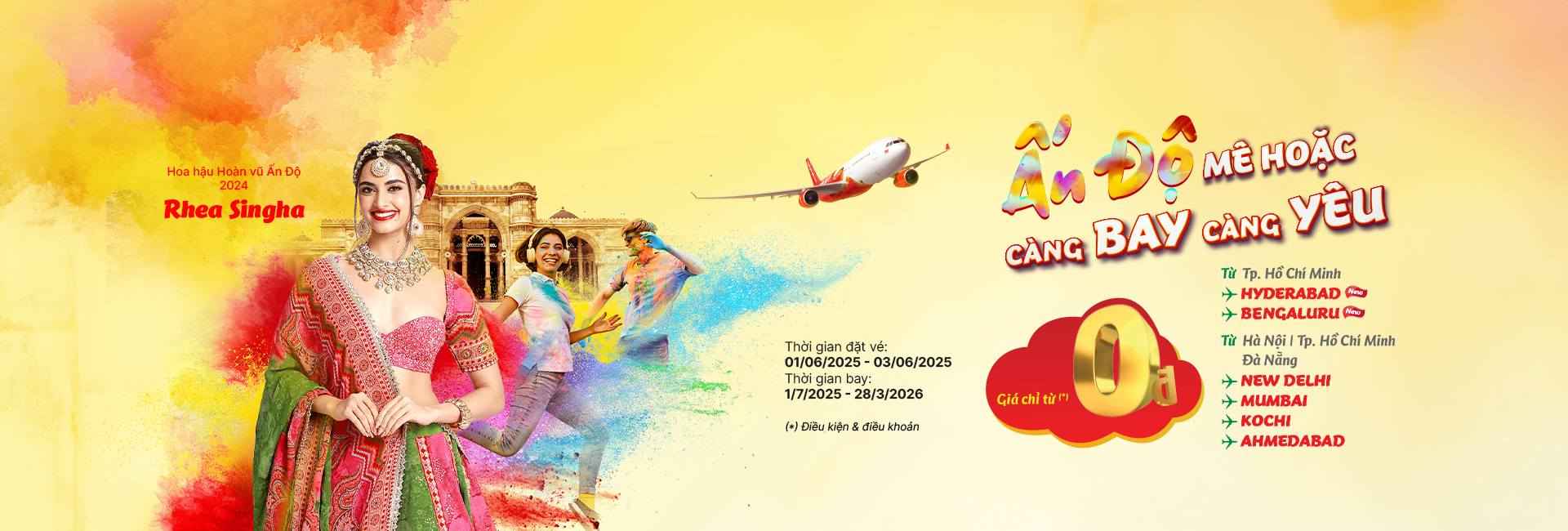 Ấn Độ mê hoặc - Càng bay càng yêu! Giá vé chỉ từ 0 đồng