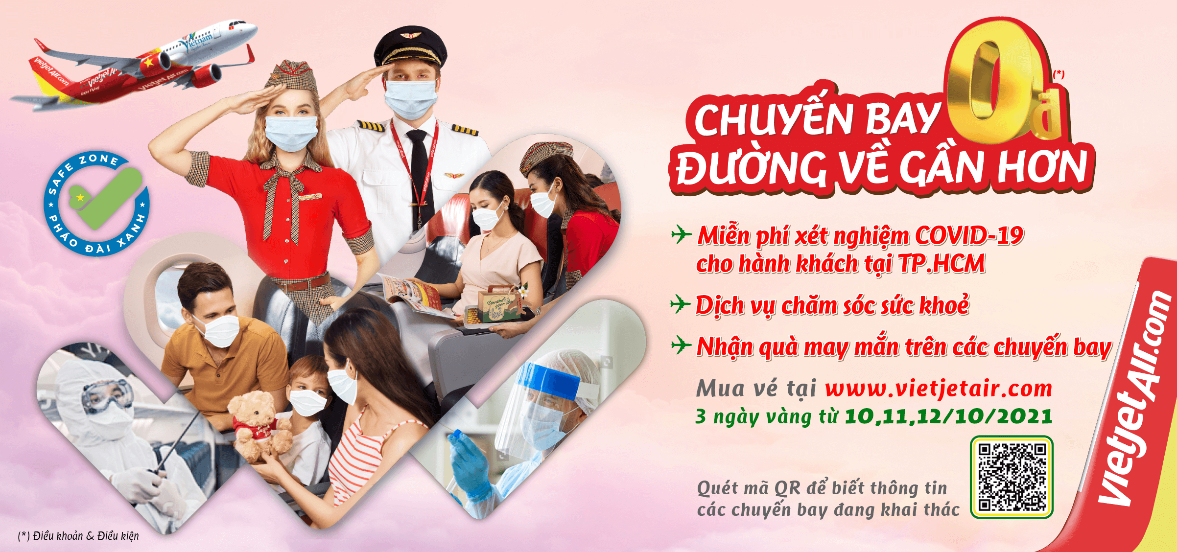 Chuyến bay 0 đồng - đường về gần hơn