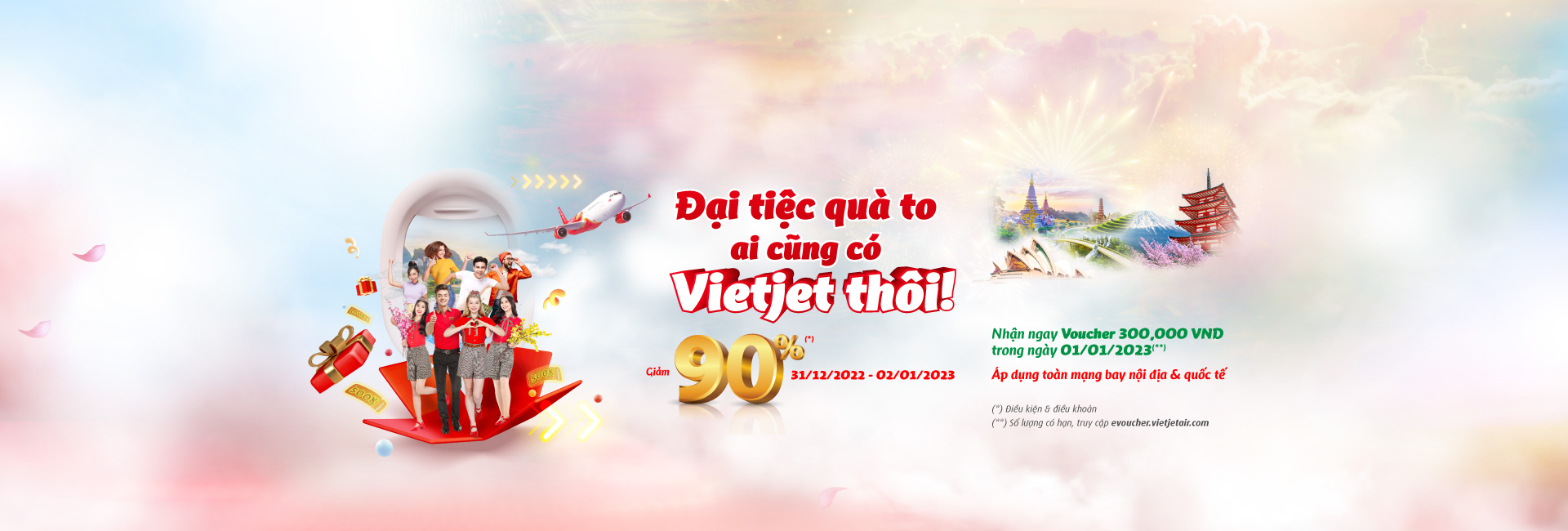 Đại tiệc Quà to Ai cũng có, Vietjet thôi!