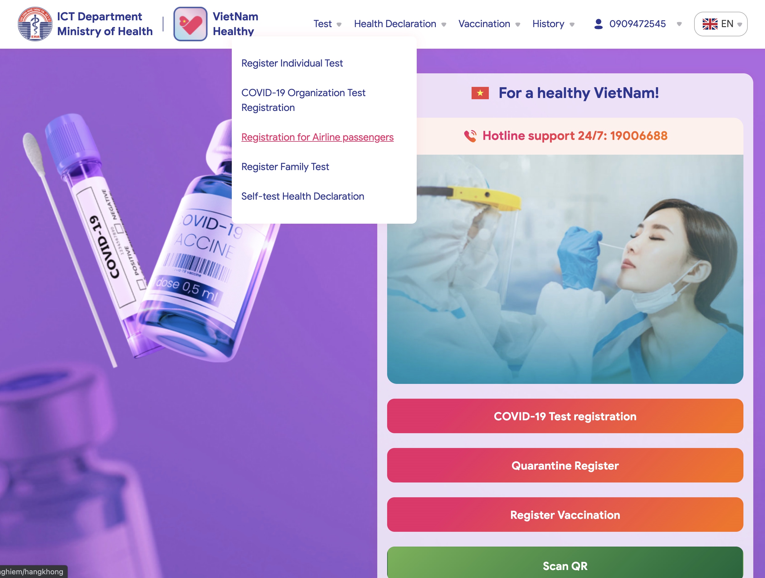 Instructions for Covid19 testing voucher Vietjet Air