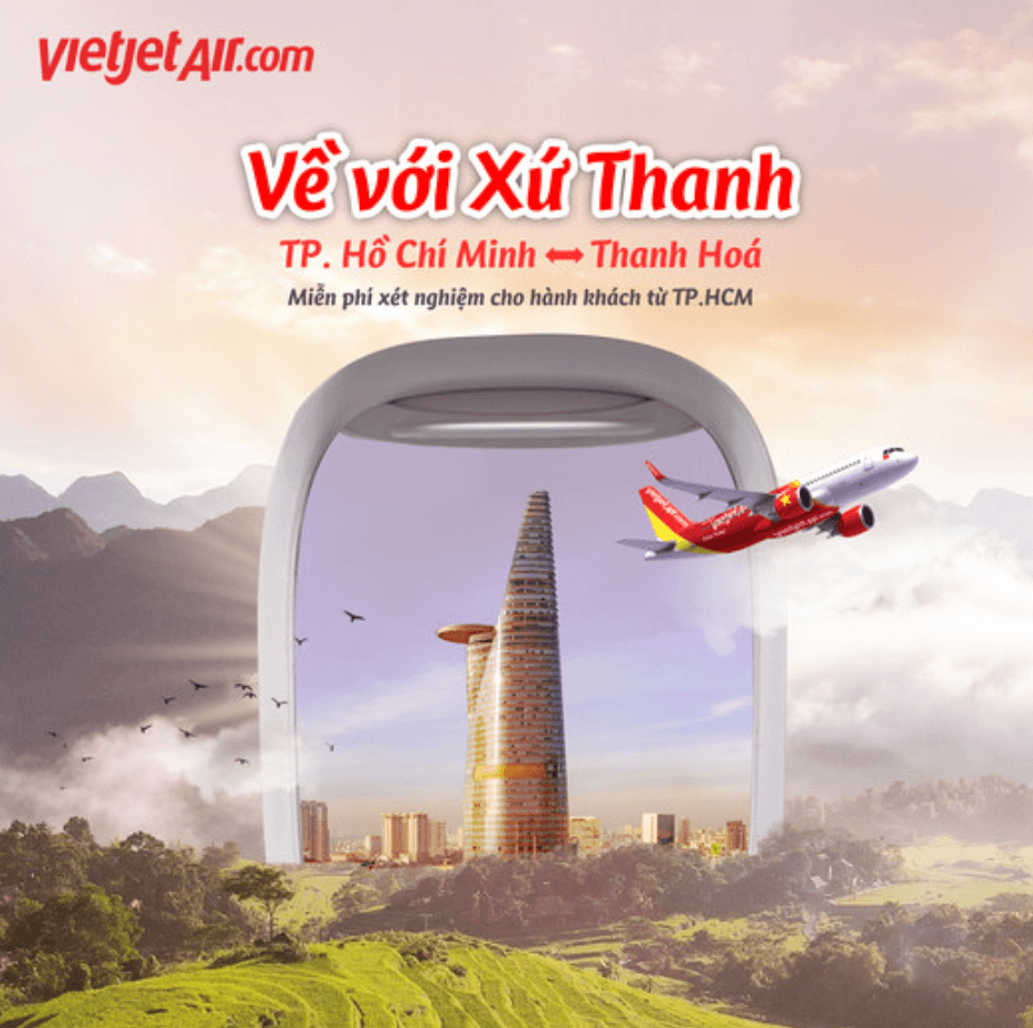 vé máy bay từ TP. HCM đi Thanh Hoá giá rẻ Vietjet