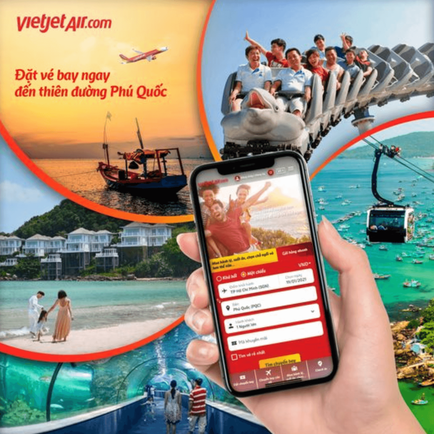 giá vé máy bay từ TP. HCM đi Phú Quốc Vietjet