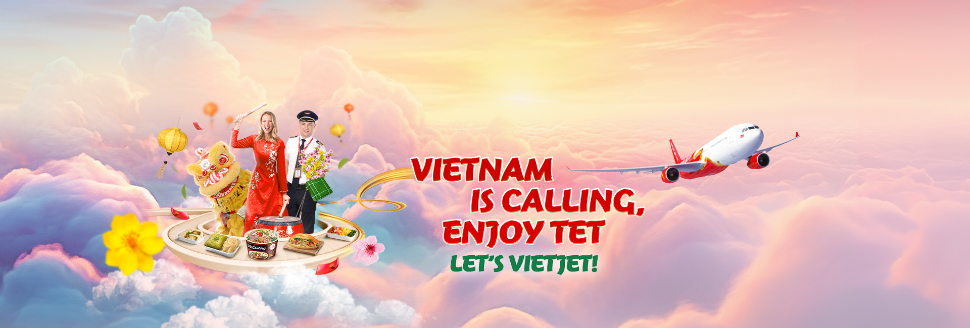 Vietnam is calling, Enjoy Tet, Let's Vietjet!