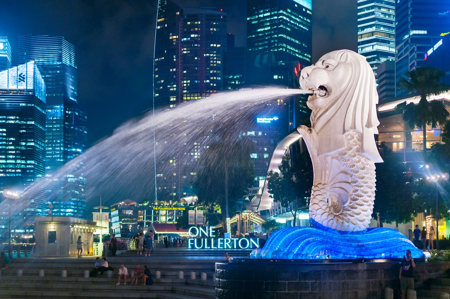 シンガポールのマーライオン像