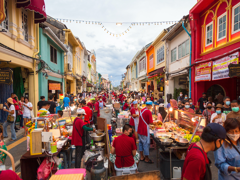 Phố ẩm thực Phuket Thái Lan