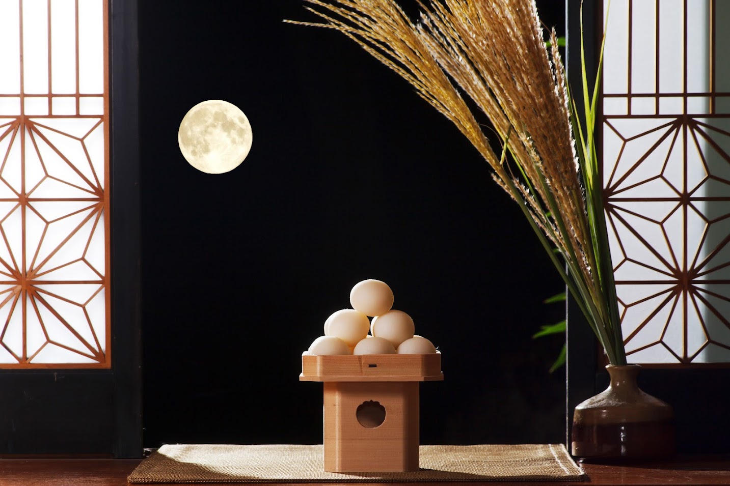 Moon offerings for the Japanese Mid-Autumn Festival